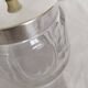 Jam pot, jam maker, sugar bowl, in crystal and silver metal
