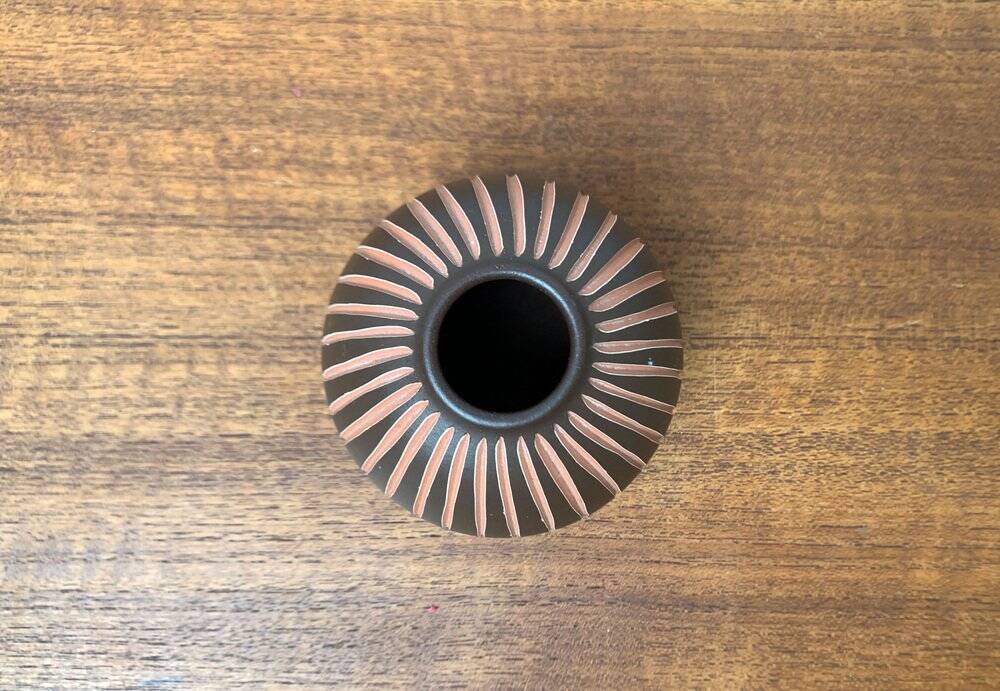 Wormser Terra-Sigillata pottery vase from Germany, mid-century, 1960s.