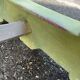 Old table with patinated green legs