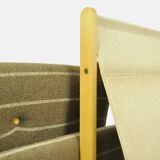 🟡 Vintage oak lounge chair with wool upholstery / Denmark 1960s