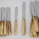 Christofle Art Deco, 24 horn knives, 12 dinner + 12 side, dessert.