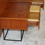 Floating bedside tables in teak veneer - Belgium - 1960's