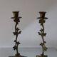 set of 2 brass candle holders