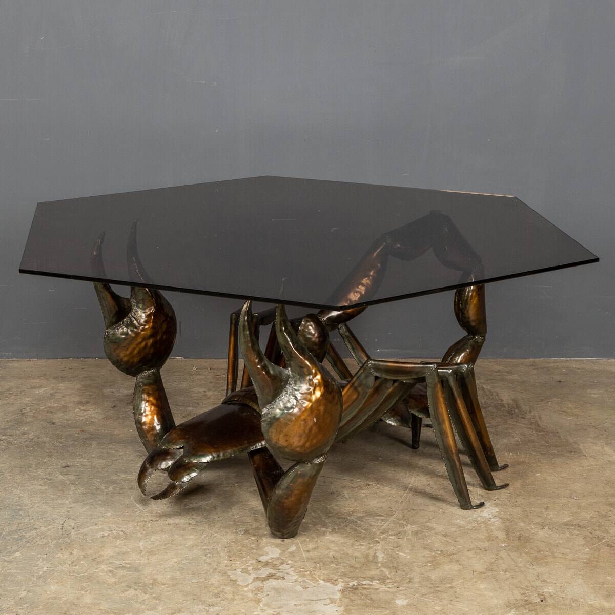 Unusual metal scorpion shaped coffee table c.1970