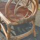 Rattan bench and cannage, vintage