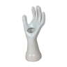Hand soliflore baguier in white ceramic