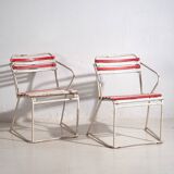 Anciennes chaises empilables d’extérieur (vers 1920). Ensemble de 2 pièces