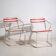Antique outdoor stacking chairs (circa 1920). Set of 2 pieces.