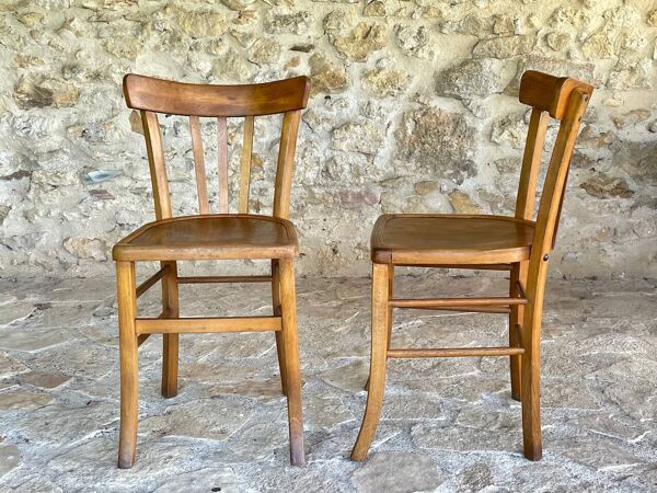 Paire de chaises bistrot par Luterma , circa 50-60