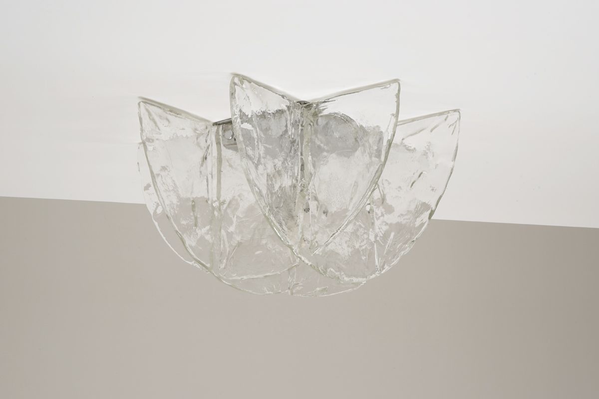 Carlo Nason model LS 254 for Mazzega Murano ceiling lamp