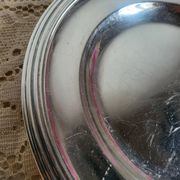 CHRISTOFLE Round Plate in silver-plated metal