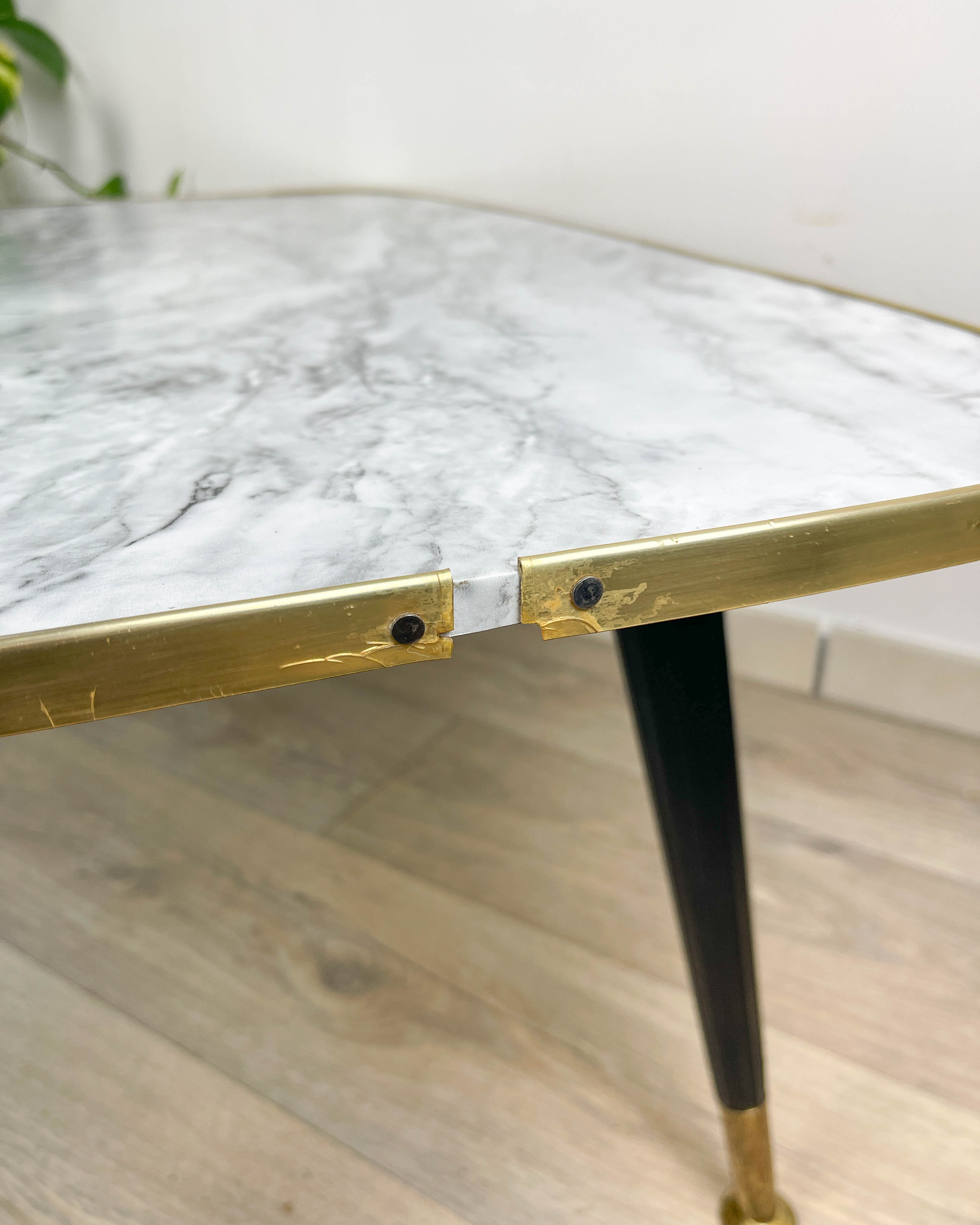 Vintage coffee table 1970 marble effect