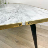 Vintage coffee table 1970 marble effect