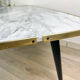 Table basse vintage effet marbre 1970