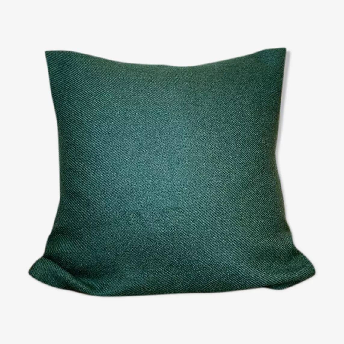 Coussin en laine vert sapin 40 cm