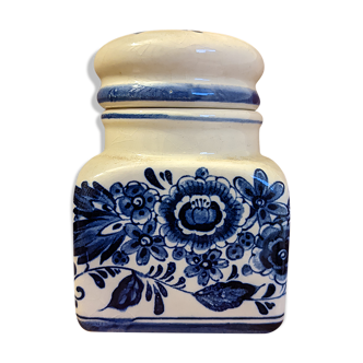 Blue apothecary pot hand-painted porcelain