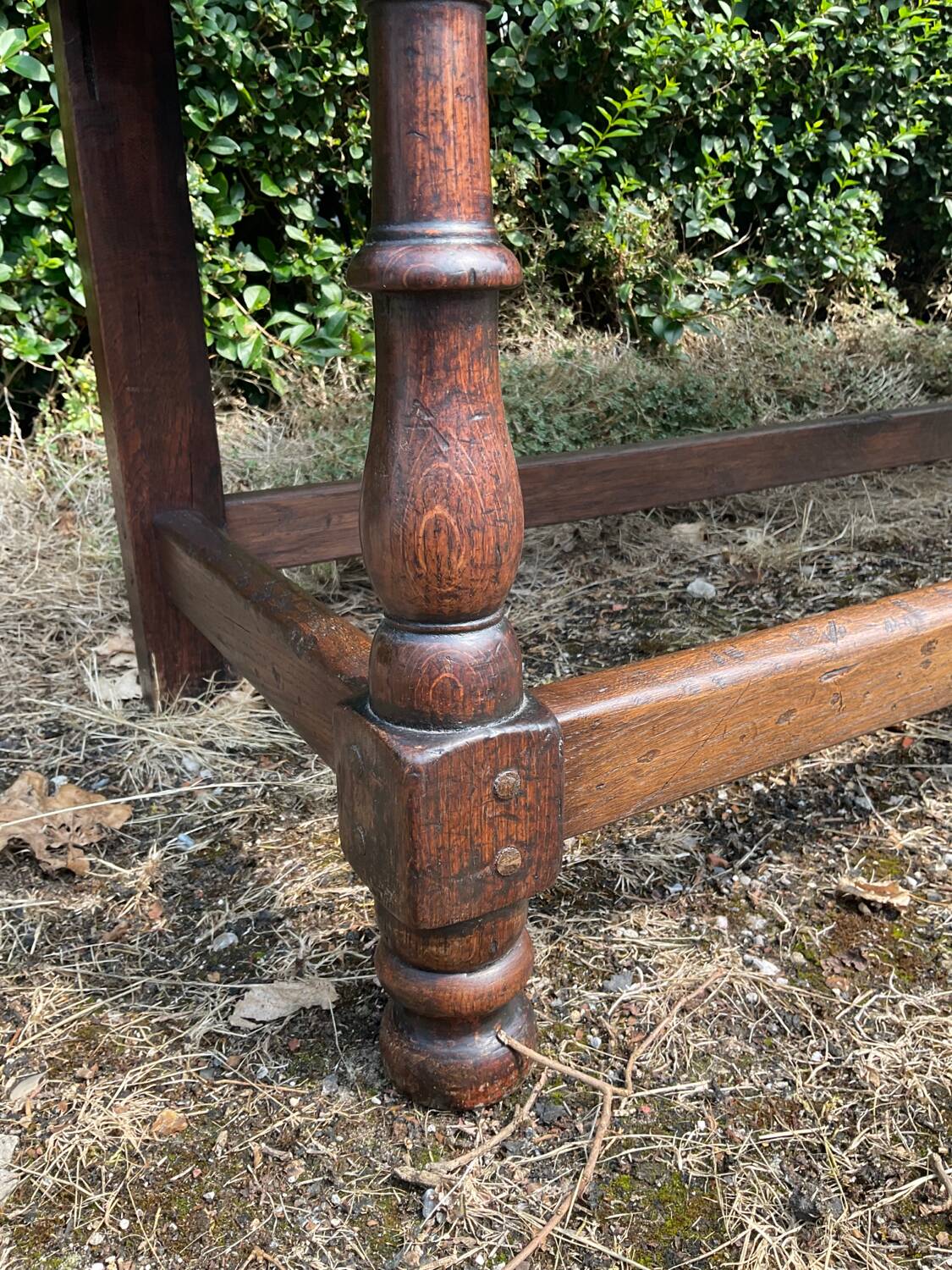 Antique 18th century solid oak Jacobean style sideboard