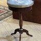 Mahogany gueridon with marble top from the 1950s.