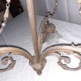 Bronze and crystal chandelier