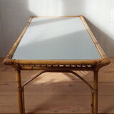 Table basse en rotin