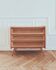 Commode en bois et rotin vintage rénovée, années 60