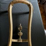 Wall lamp console - half moon carved wood old gilded