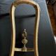 Wall lamp console - half moon carved wood old gilded