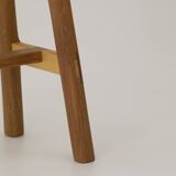Contemporary handcrafted stool / end table in solid oak and ash wood