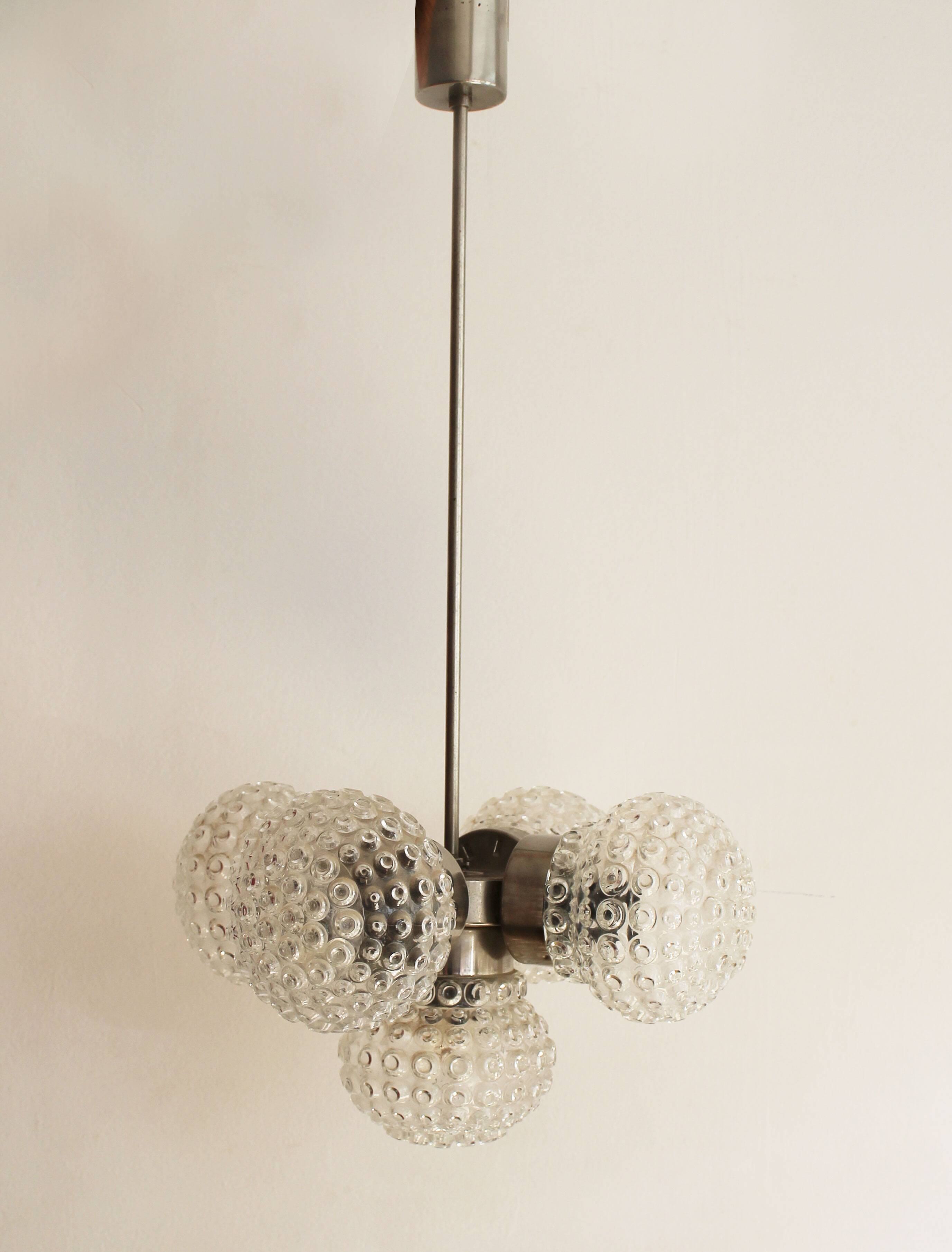 1970's Ceiling Lamp by Miroslav Cermak for Kamenicky Senov Factory