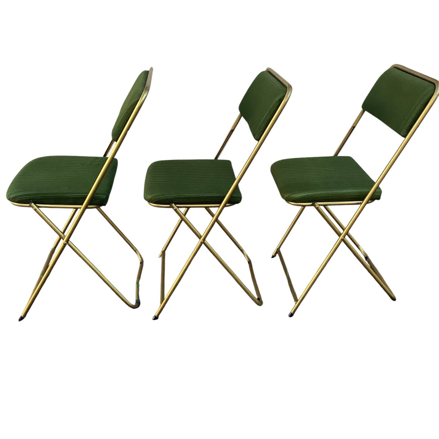 Set of 3 Lafuma 1970 folding chairs