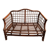 Vintage rattan bench