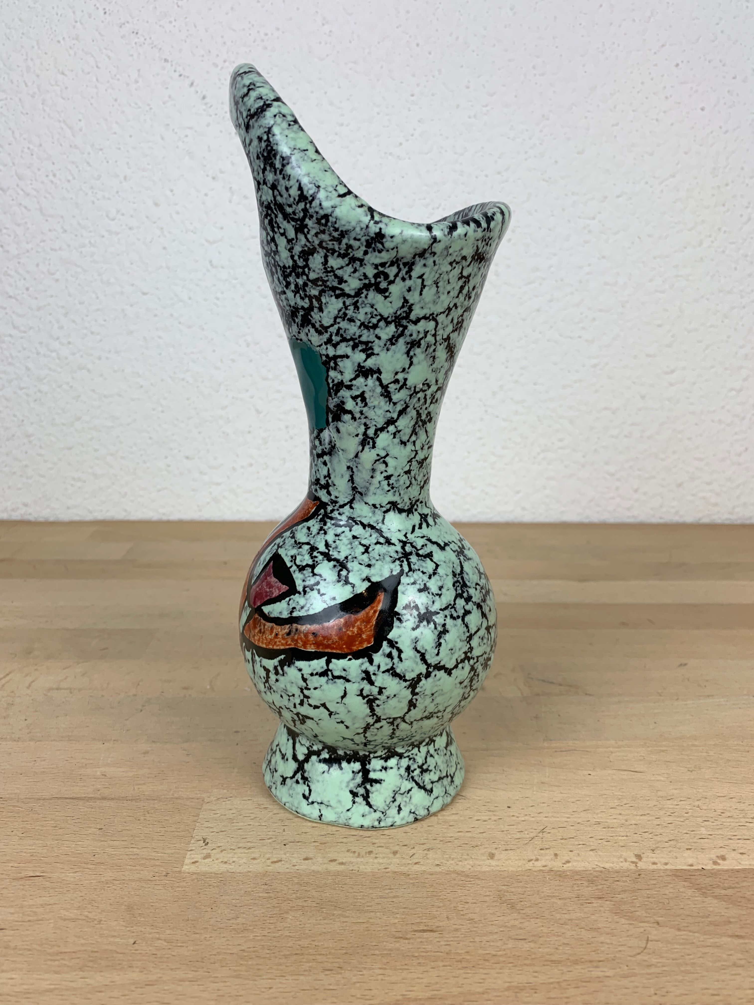 Ceramic vase 50s free form Vallauris Marius Bessonne