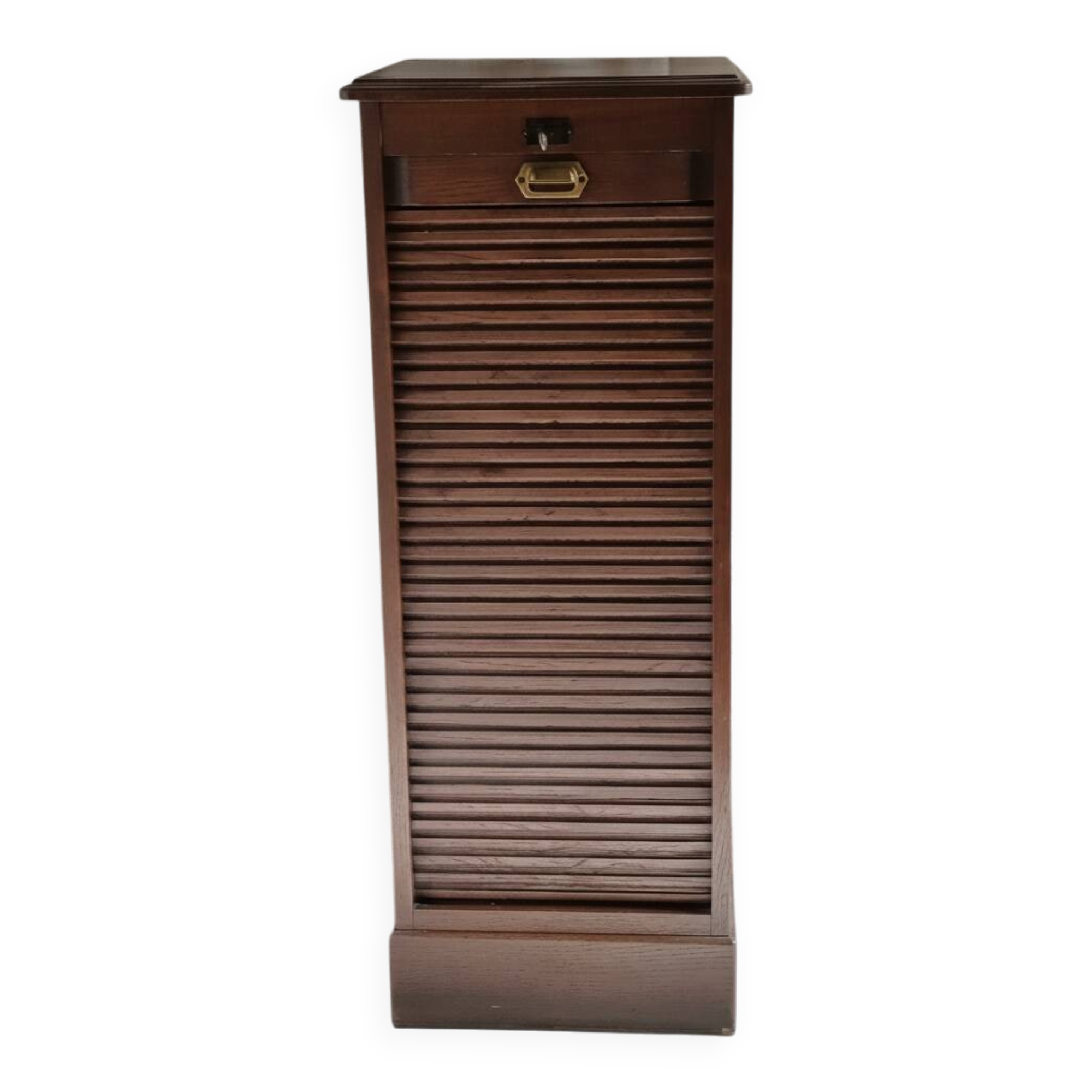 Vintage Filing Cabinet / Roll-Top Cabinet Circa 1940 – Oak Veneer