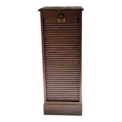 Classeur / Meuble à Rideaux Vintage Circa 1940 – Chêne Plaq
