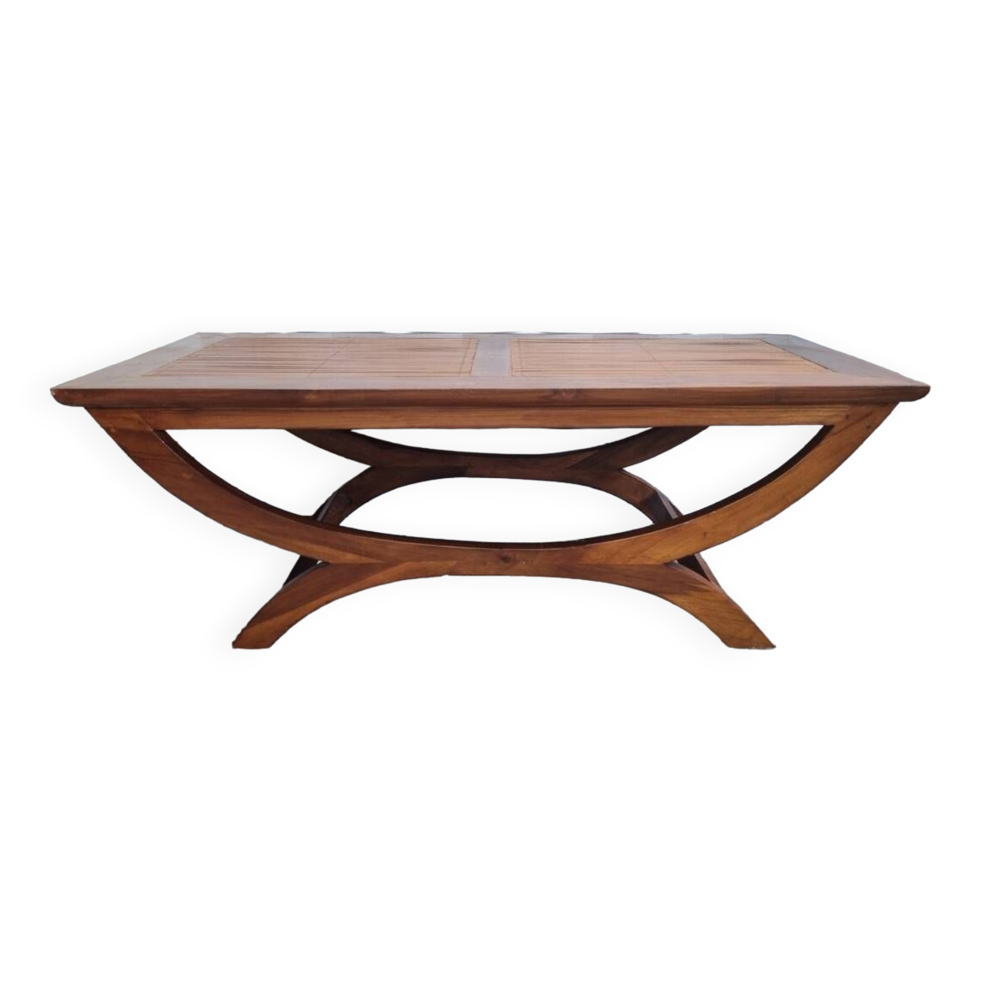 Table basse esprit colonial, Pier Import, années 80