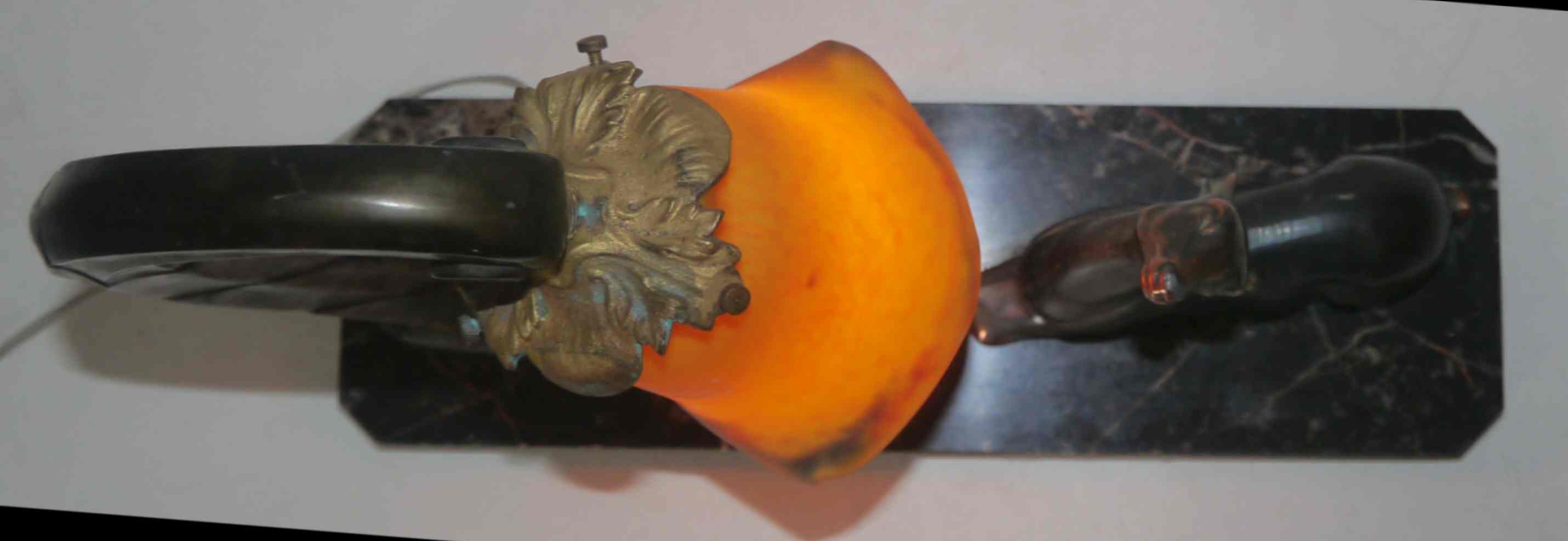 Art deco lamp gazelle decoration Manufacture 30's years