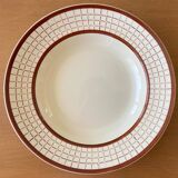 6 old Longchamp earthenware soup plates