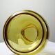 Vintage/antique Czech Amber Chiseled Blown Glass Decanter