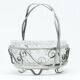 Sugar bowl, postmodernism, silver-plated brass, glass, HEFRA, Poland, 1970s