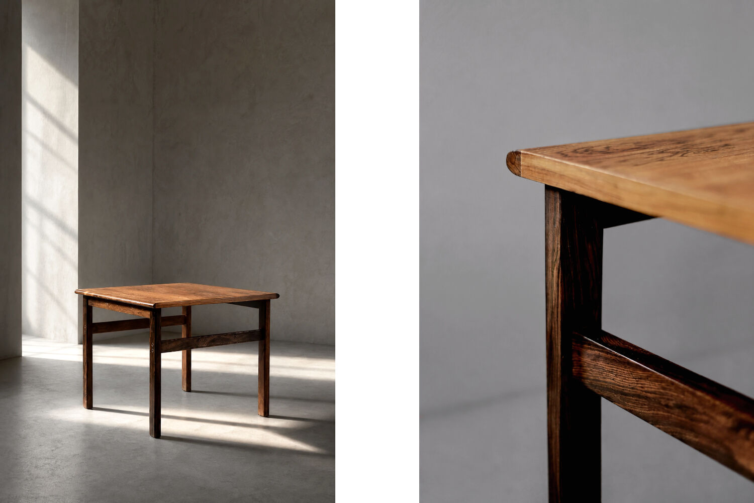 Mid-century modern rosewood coffee table Capella by Illum Wikkelsø.