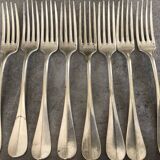 Lot de 15 anciens couverts en métal argenté monogrammé, orfèvrerie christofle
