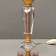 Crystal and golden brass table lamp ~ 1950s/1960s