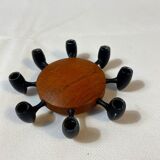 Digsmed teak and metal candle holder with 8 burners