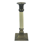 Old gold brass candle holder 20 cm