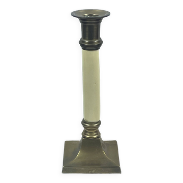 Old gold brass candle holder 20 cm
