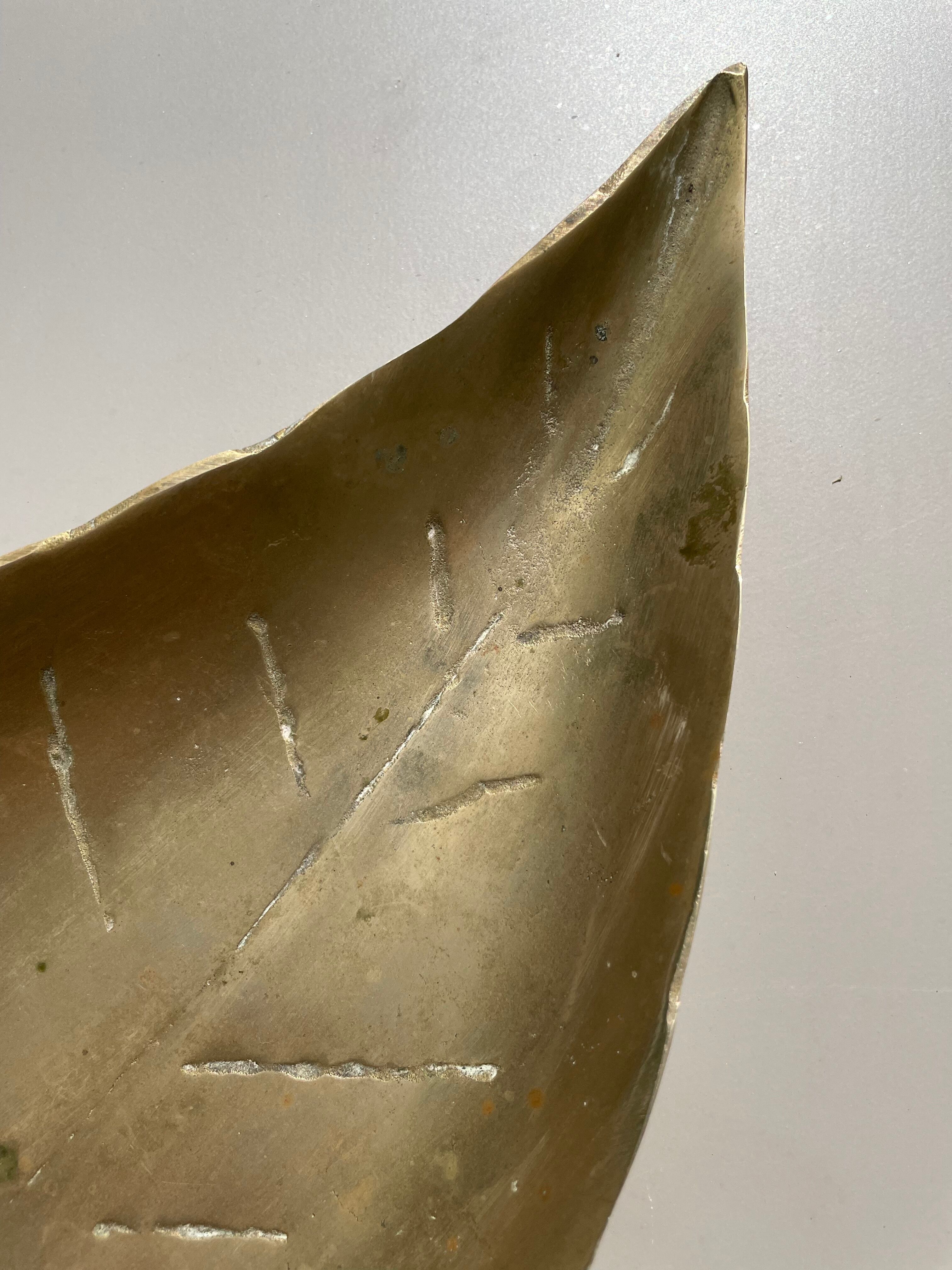 Empty pocket sheet shape brass -vintage year 60