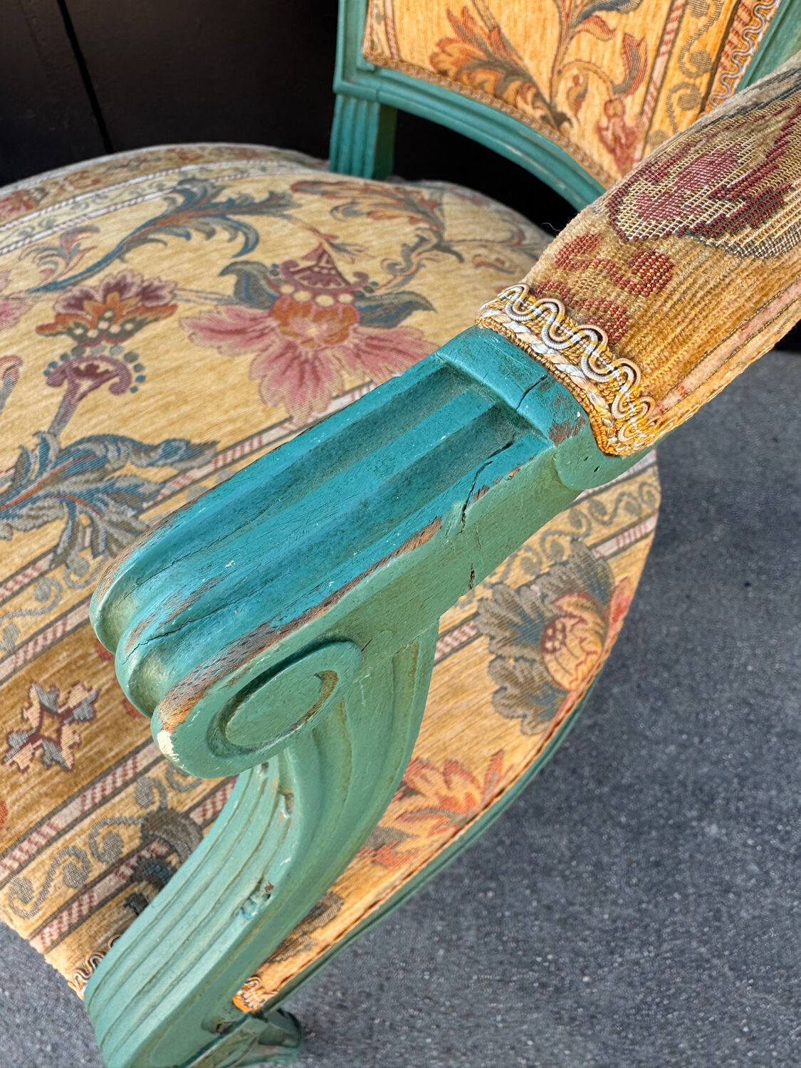 Louis XVI convertible armchair