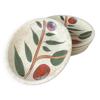 Assiettes céramique San Marciano italy  Terragona - décor main