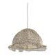 Margaret rounded dome pendant light with ruffles in "twig" print