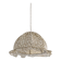 Margaret rounded dome pendant light with ruffles in "twig" print